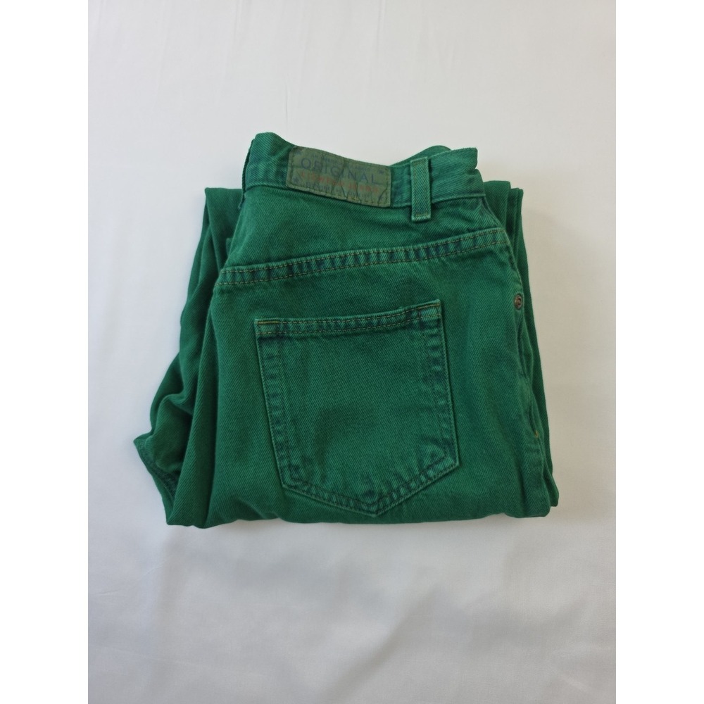 Vintage Green Denim Jeans High Rise Straight Leg Y2K Grunge Pinterest Core 6P